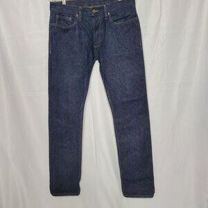 3sixteen ST100X Selvedge Mens Dark Indigo Wash Button Fly Denim Jean Size 34 USA
